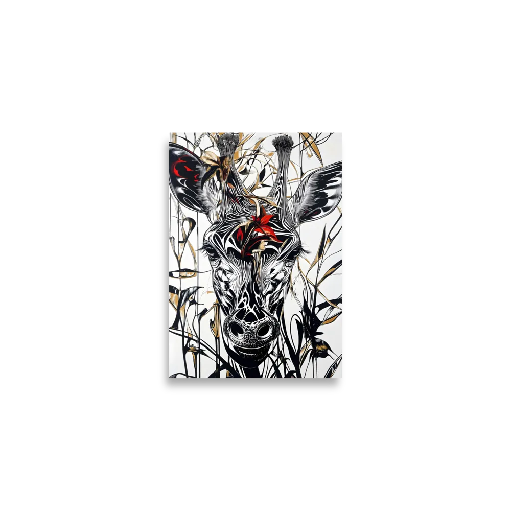 Floral Elegance: The Giraffe's Portrait | Poster | A2 (16.5″×23.3″)