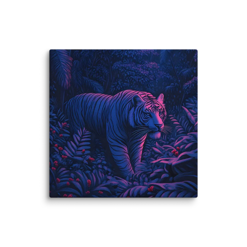 Mystic Prowler: The White Tiger in the Jungle | Canvas | 20″×20″
