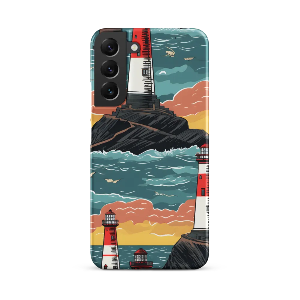 Lighthouses in a Whimsical Ocean | Phone Case |  S22 Plus | Snap Case | Matte