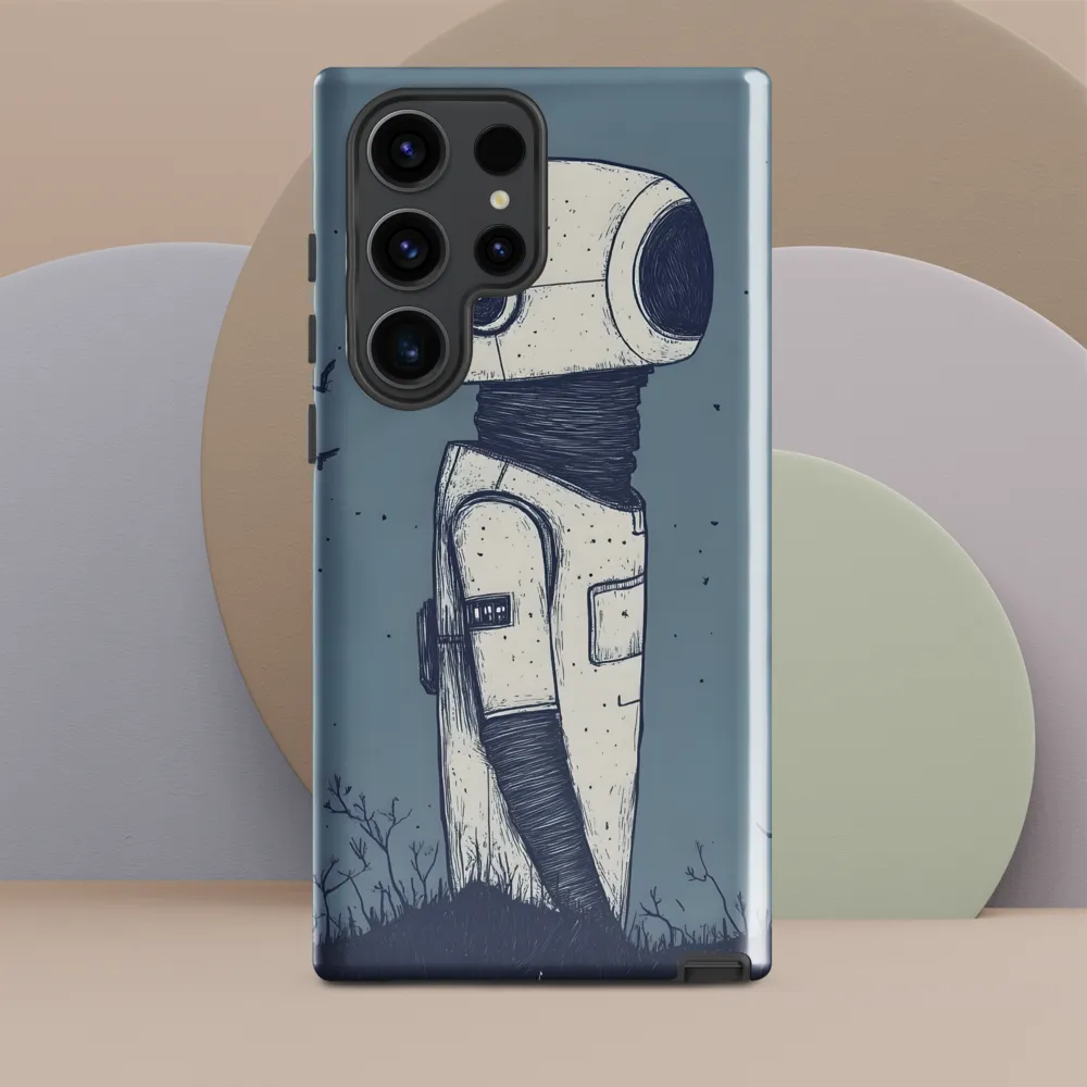 Contemplative Robot in a Barren Landscape
