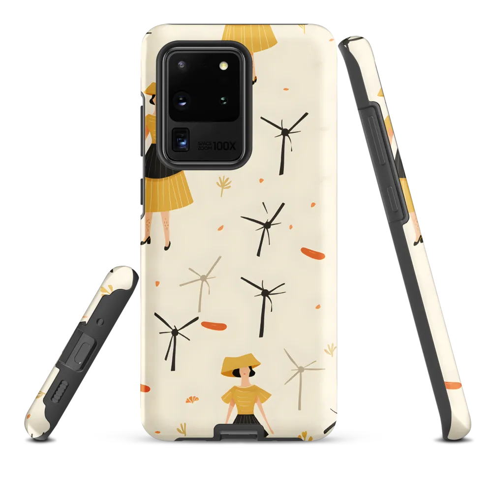 Whimsical Patterns of Nature and Femininity | Phone Case |  S20 Ultra | Tough Case | Matte