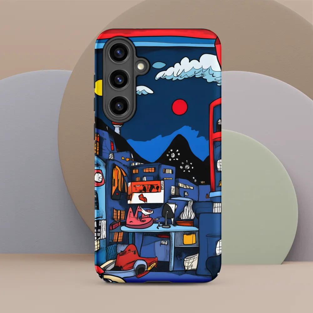 Whimsical Cityscape at Night