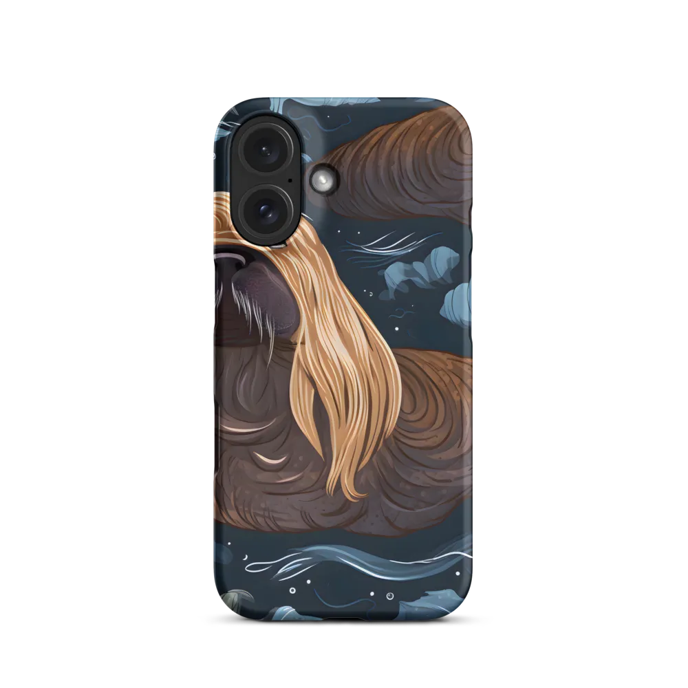 Whimsical Walruses in Deep Blue