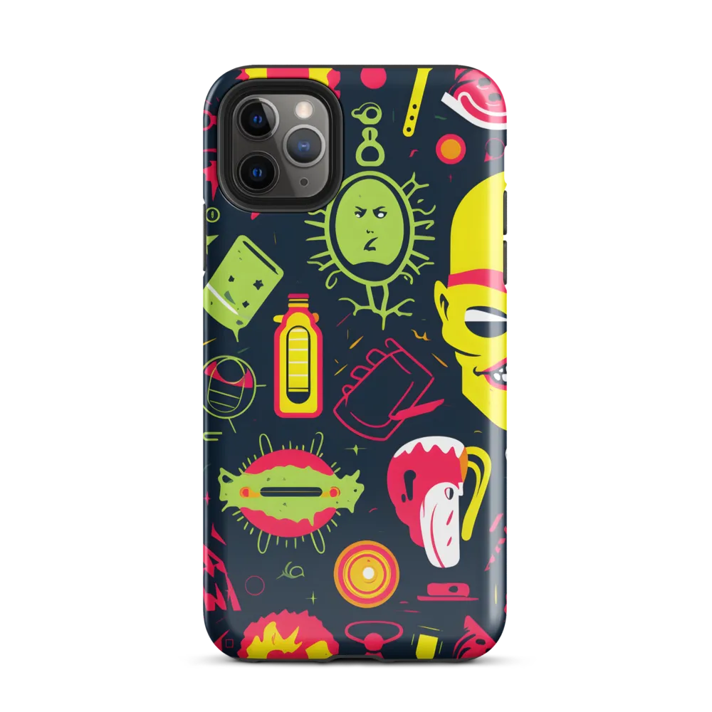 Neon Revelry: A Quirky Exploration of Modern Pop Art | Phone Case |  11 Pro Max | Tough Case | Glossy