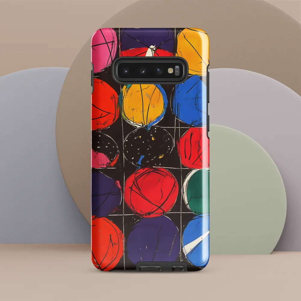 Colorful Circles in Abstract Harmony | Phone Case |  S10 Plus | Tough Case | Glossy