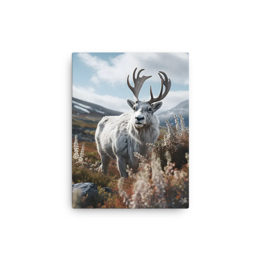 Majestic Harmony: The Reindeer in Nature | Thin Canvas | 9″×12″