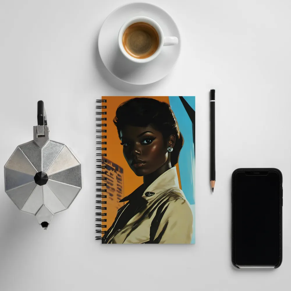 Urban Elegance: A Portrait of Confidence | Spiral Notebook