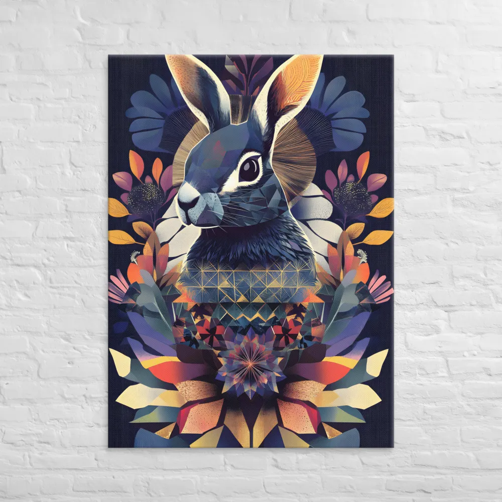 Ethereal Bunny: A Geometric Wonderland | Canvas | 40″×55″