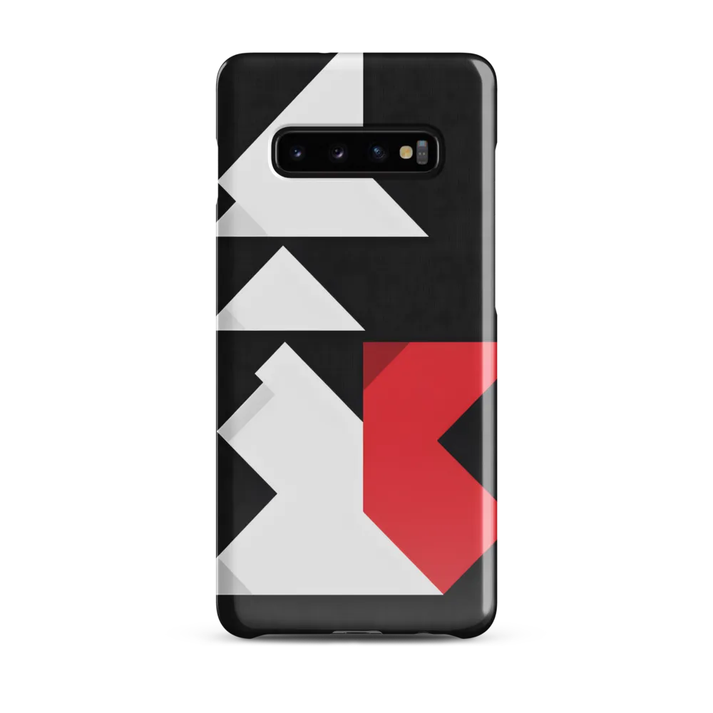 Geometric Symphony in Contrast | Phone Case |  S10 Plus | Snap Case | Glossy