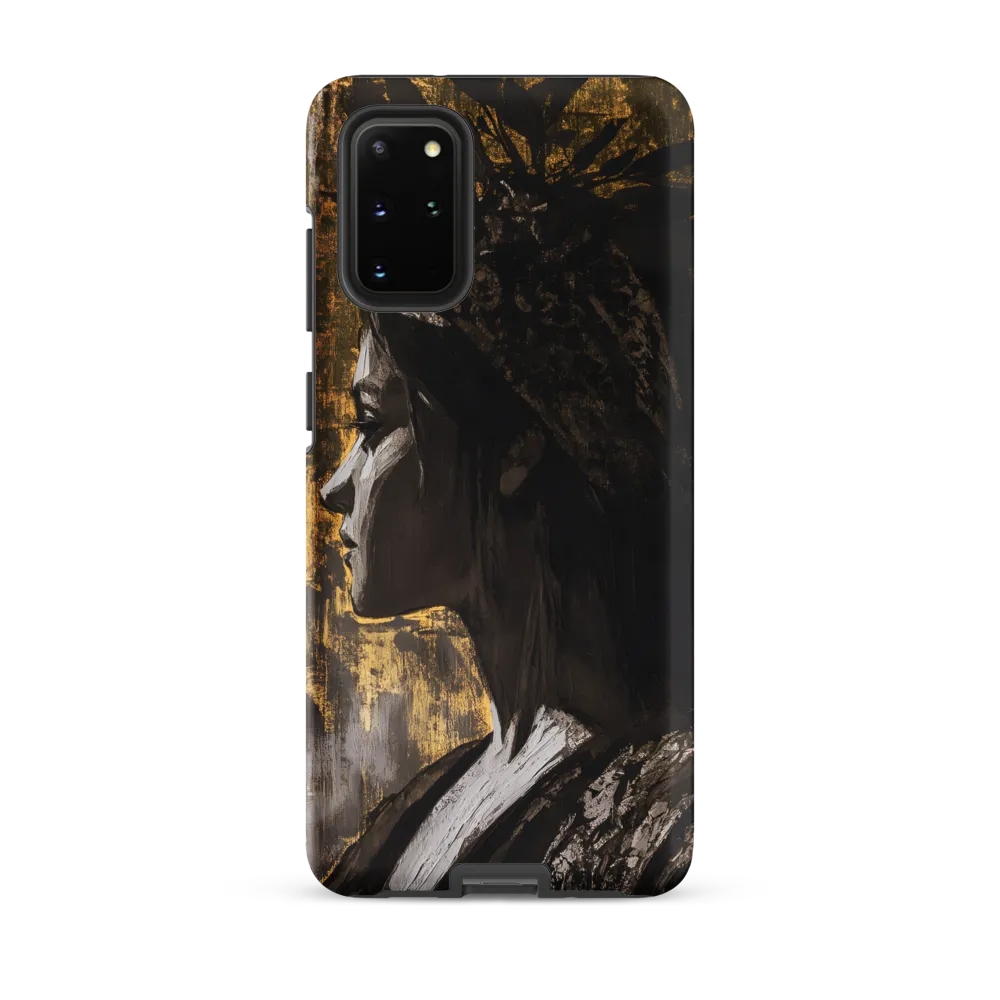 Golden Elegance: A Modern Profile Portrait