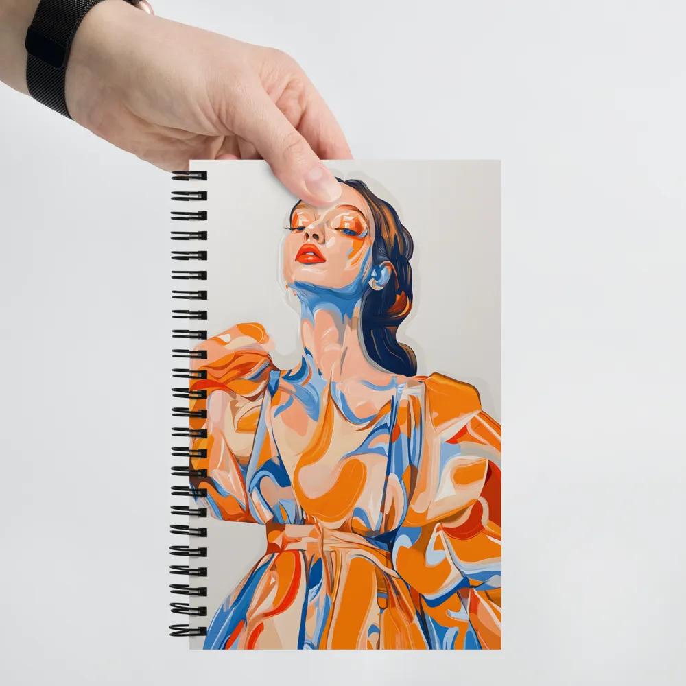 Fluid Fashion: A Modern Portrait | Spiral Notebook