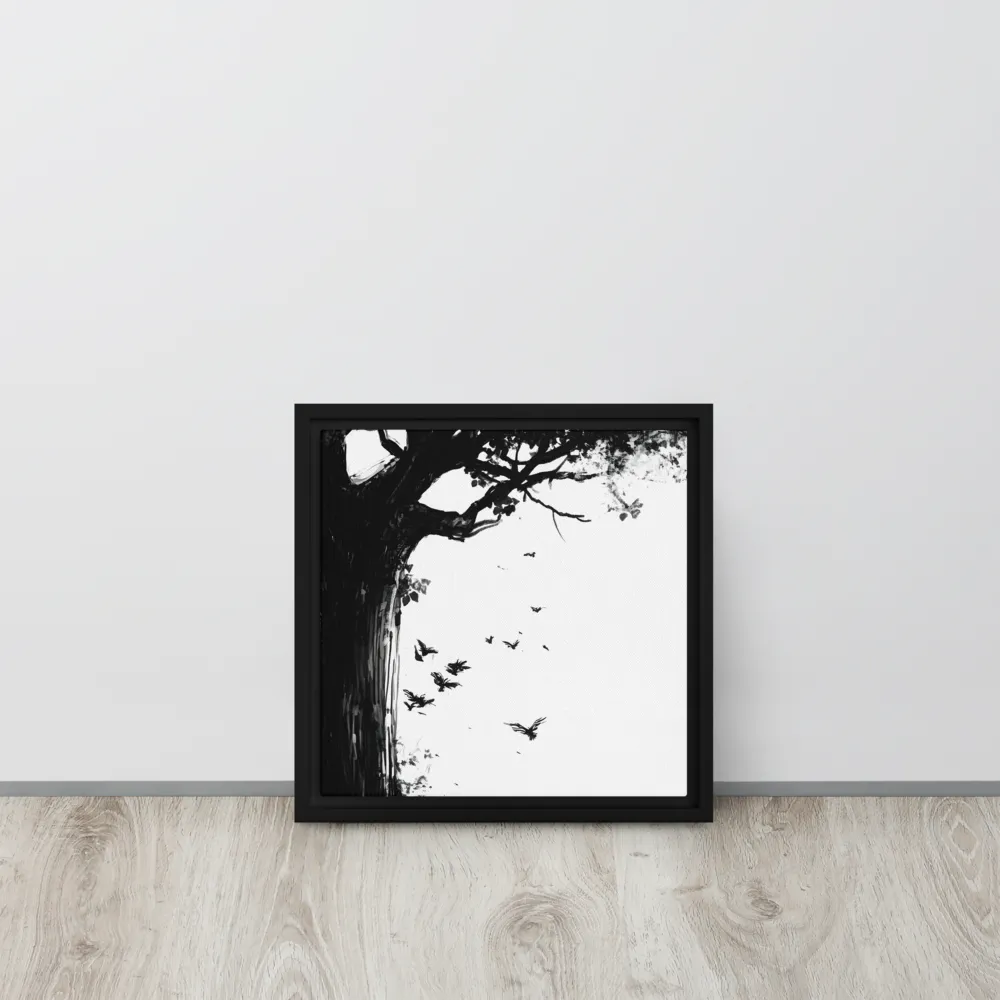 Whispers of Nature | Canvas with Black Frame | 12″×12″