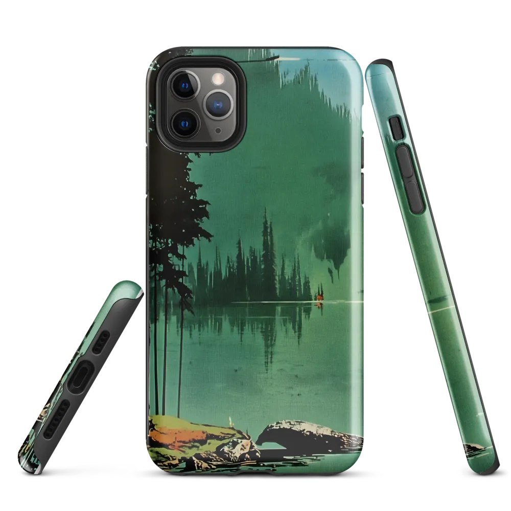 Serenity Reflected: A Tranquil Lake Scene | Phone Case |  11 Pro Max | Tough Case | Glossy