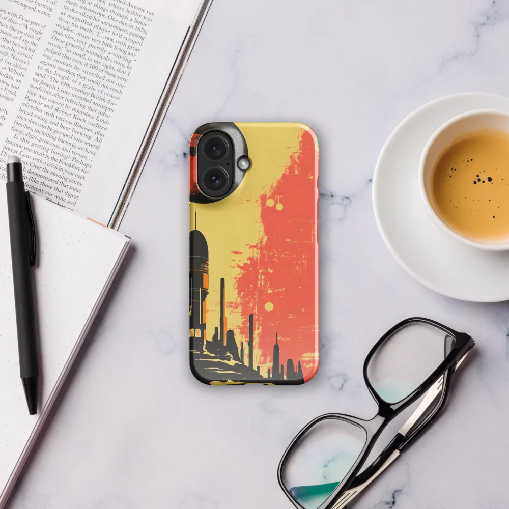 Journey to the Stars: A Retro-Futuristic Landscape | Phone Case