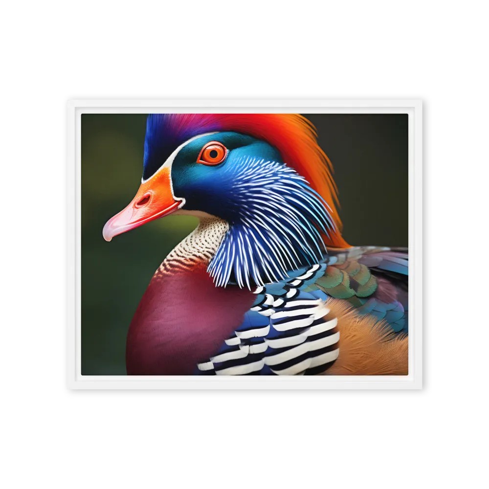 The Majestic Mandarin | Canvas with White Frame | 16″×20″