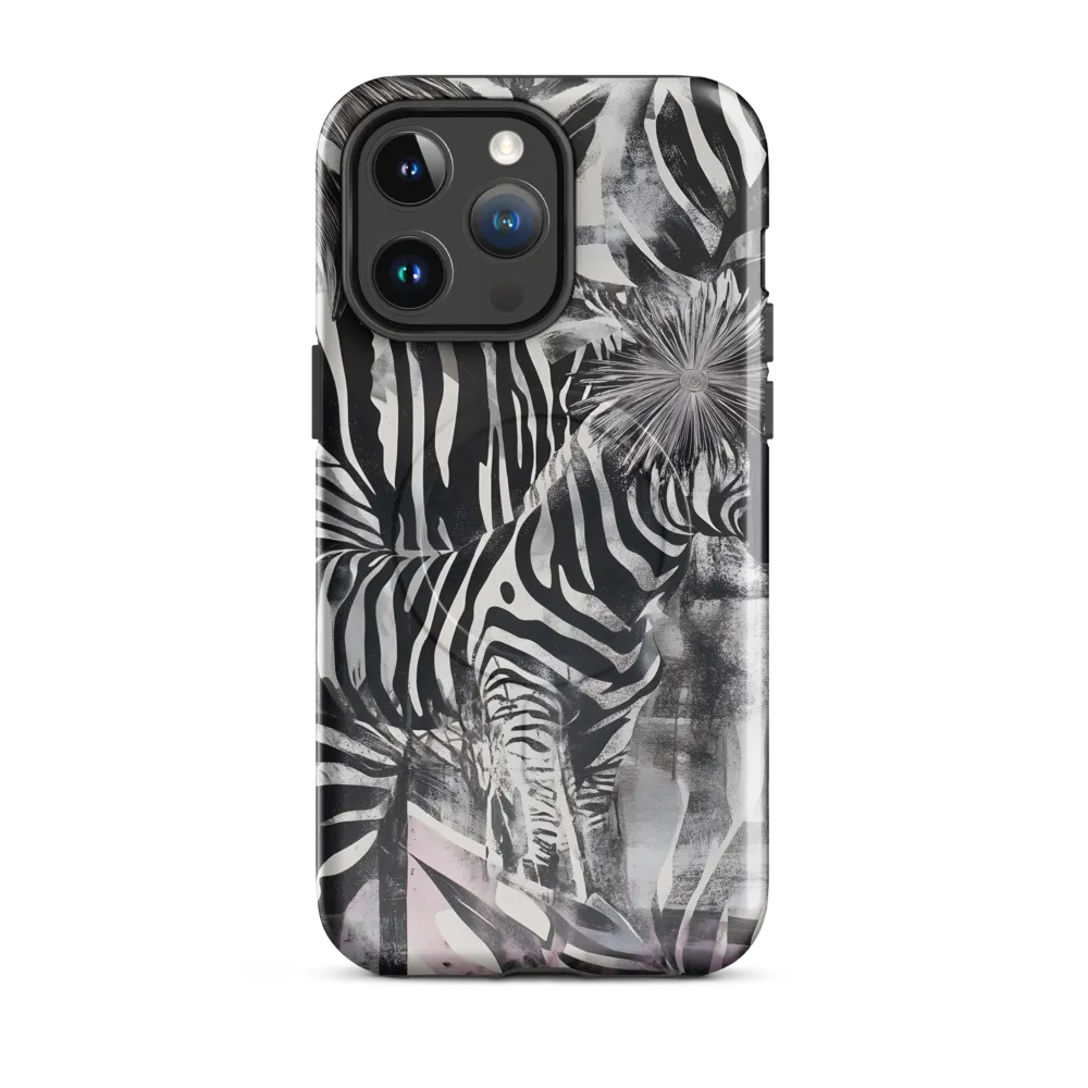 Zebra in the Jungle of Illusions | Phone Case |  14 Pro Max | MagSafe® Tough Case | Glossy