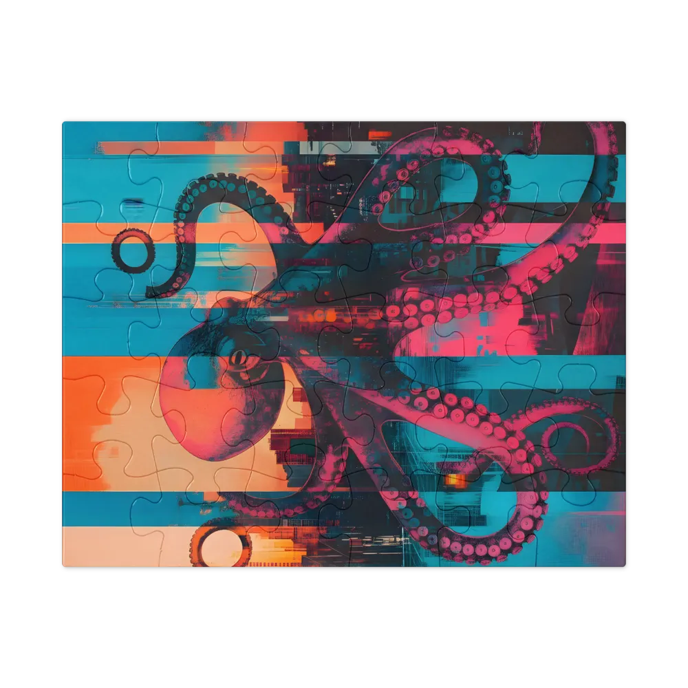 Neon Kraken 
 Jigsaw Puzzle in Tin Box