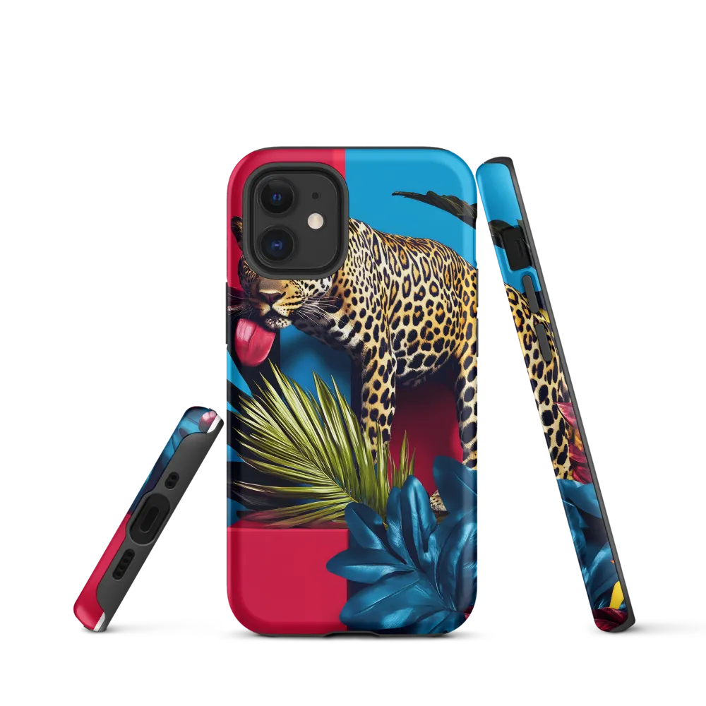 Playful Leopard in Vibrant Paradise