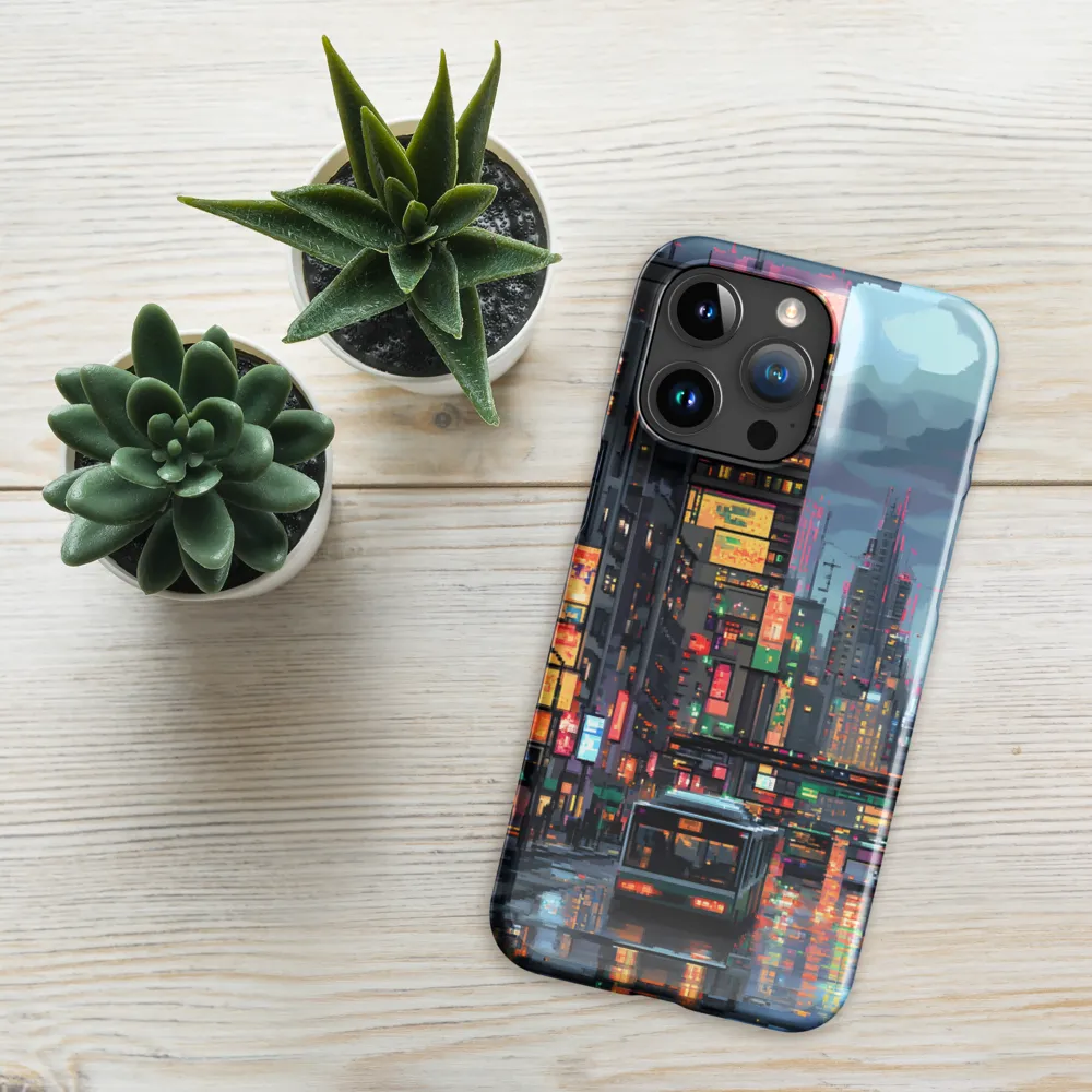 Neon Dreams: A Pixelated Urban Night