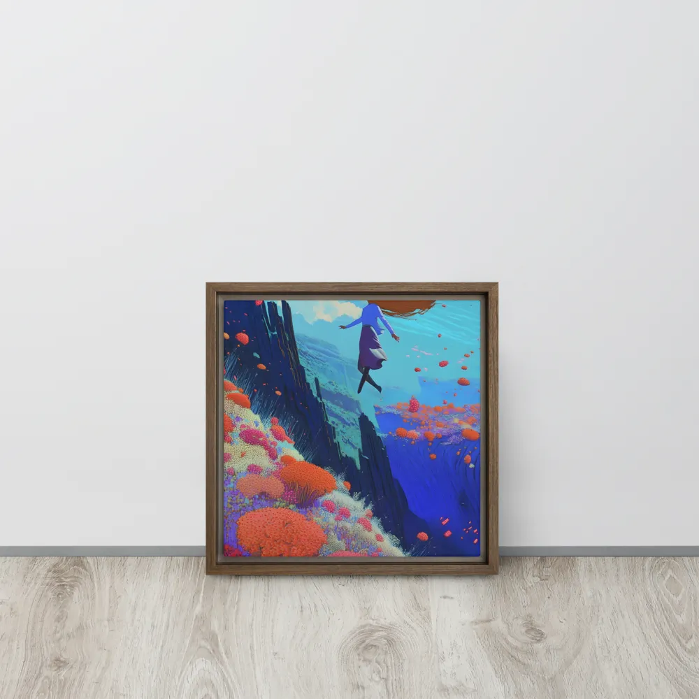 Whispers of Freedom | Canvas with Brown Frame | 12″×12″