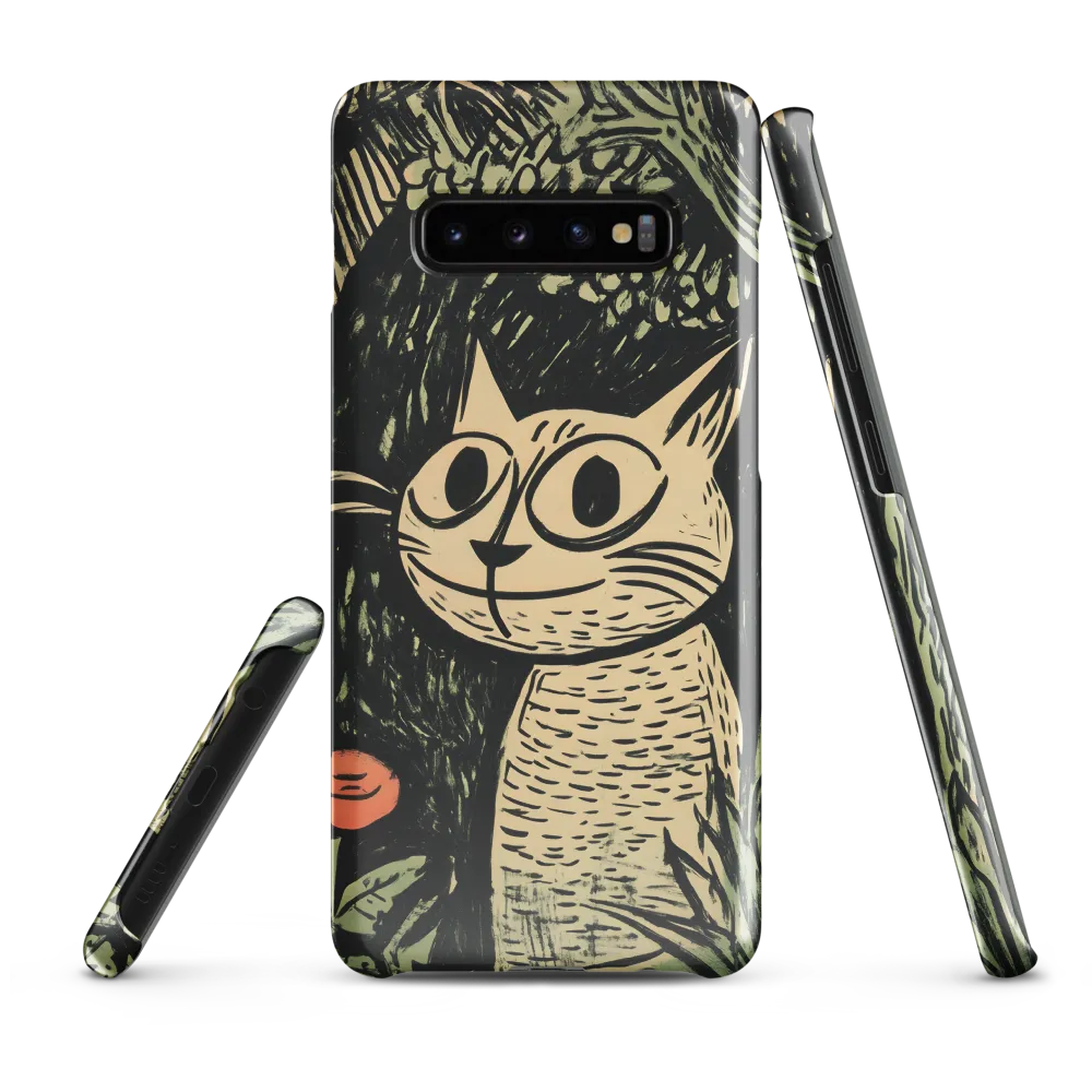 Whimsical Cat in the Forest | Phone Case |  S10 Plus | Snap Case | Glossy