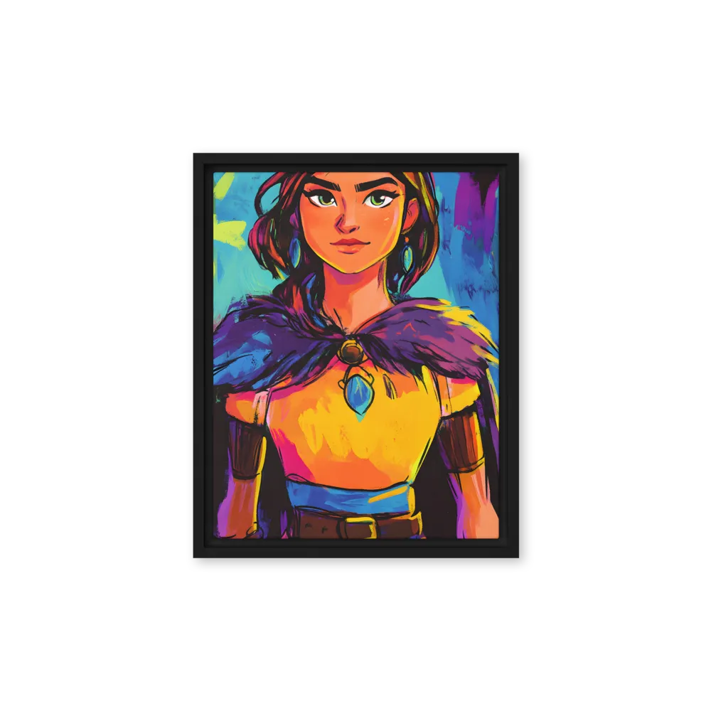 Guardian of Colors | Canvas with Black Frame | 11″×14″