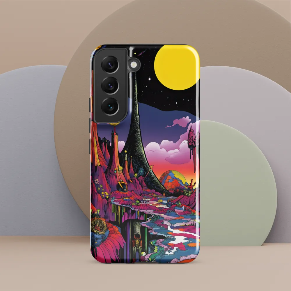 Celestial Dreams: A Journey Through an Alien Landscape | Phone Case |  S22 | Tough Case | Glossy