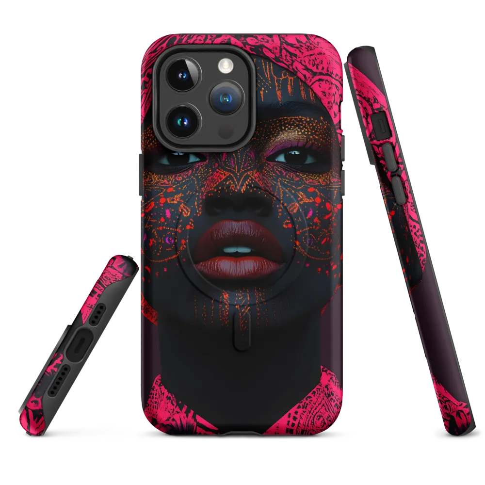 Neon Adornments: A Portrait of Cultural Expression