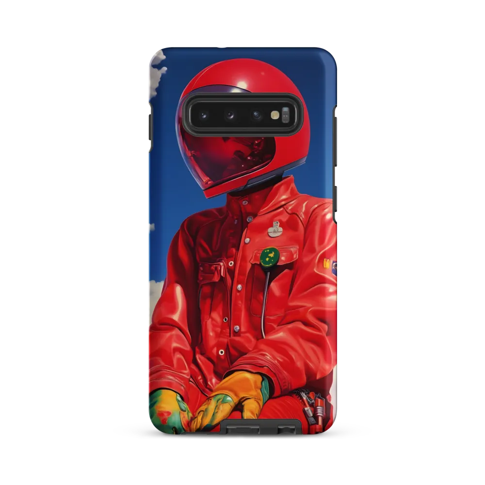 Astronaut in Crimson | Phone Case |  S10 Plus | Tough Case | Matte