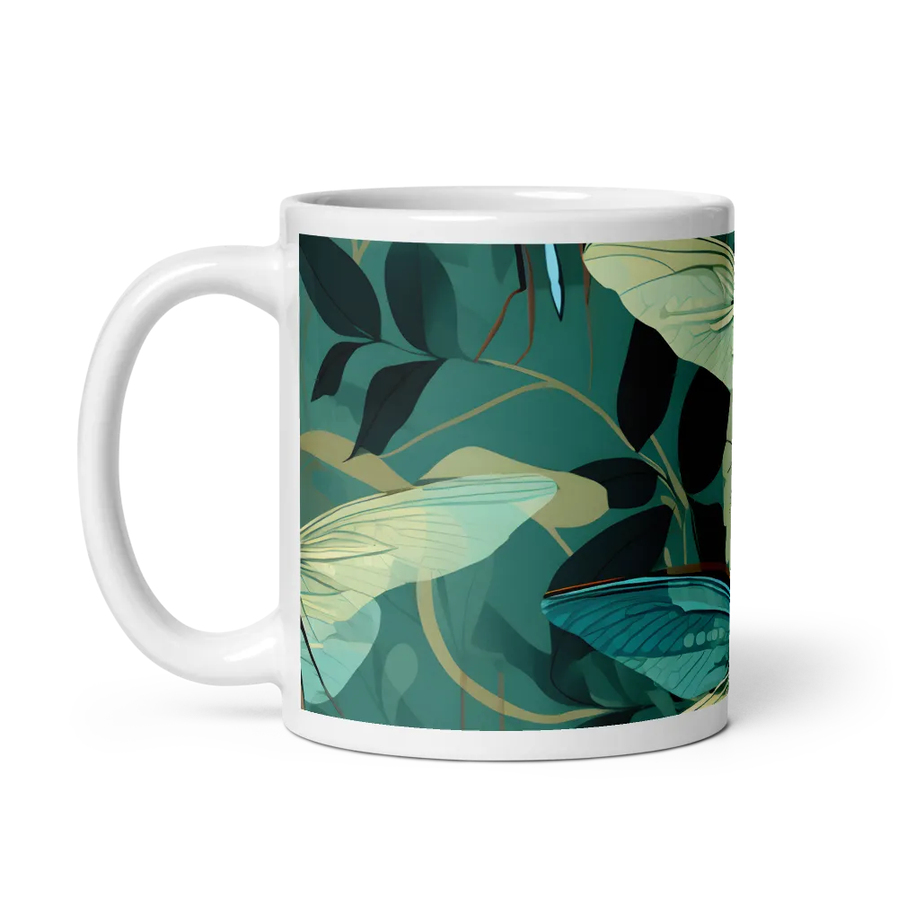 Whispers of Nature: Dragonflies in Harmony | Mug with White inside | 11 oz