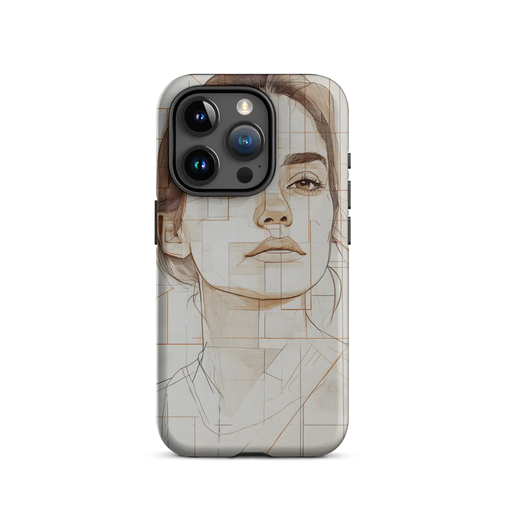 Geometric Serenity: A Minimalist Portrait