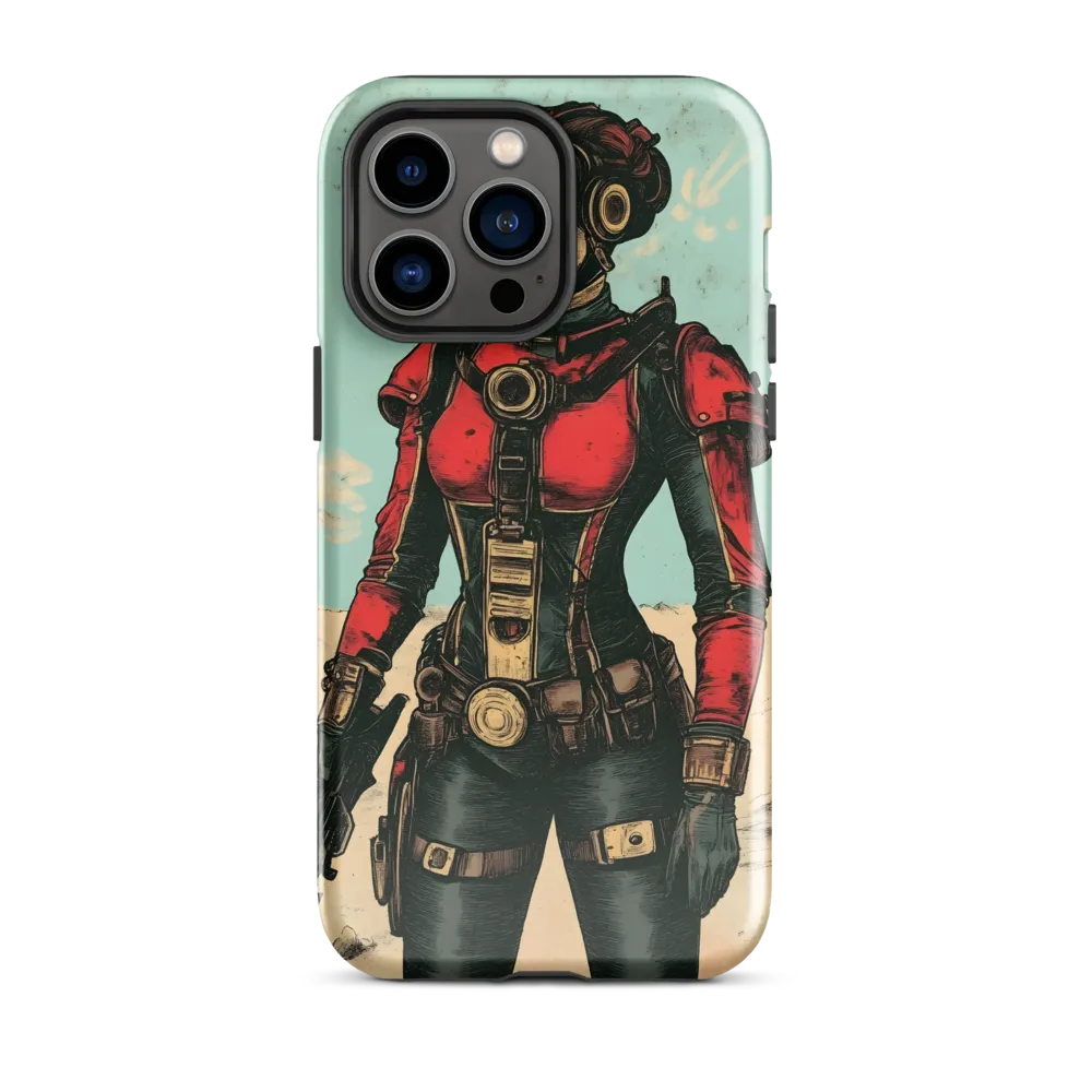 Futuristic Explorer: A Steampunk Adventure | Phone Case |  14 Pro Max | Tough Case | Glossy