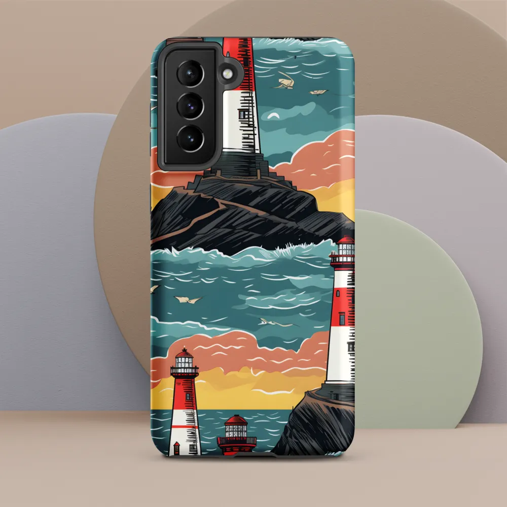 Lighthouses in a Whimsical Ocean
