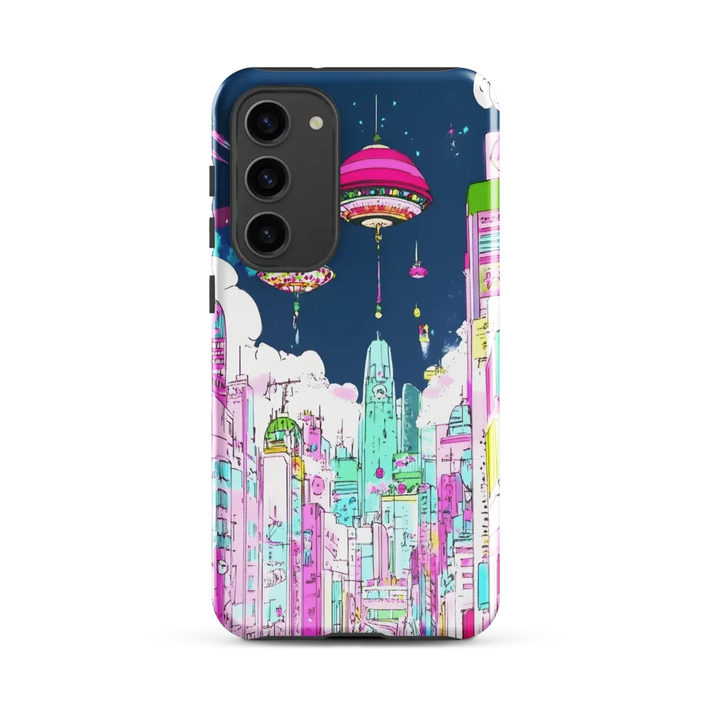Futuristic Cityscape with Floating Structures
