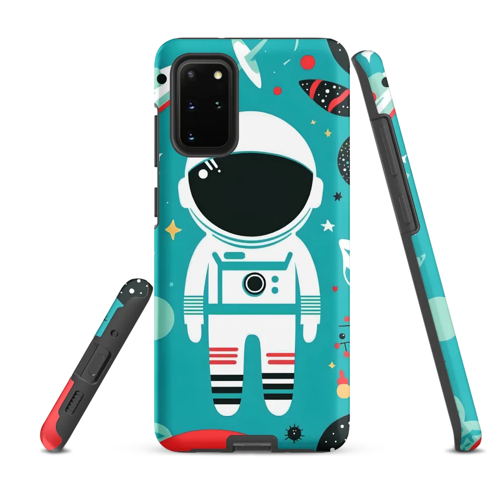 Whimsical Astronaut in Cosmic Wonderland