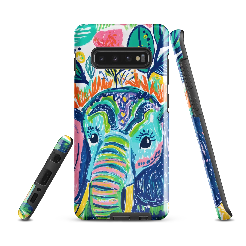 Whimsical Elephant Portrait | Phone Case |  S10 Plus | Tough Case | Glossy