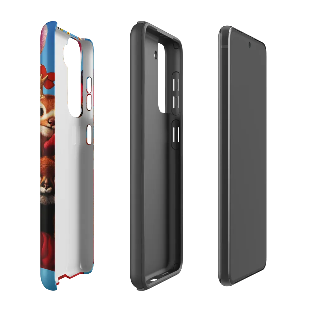 Harmony in Whimsy: A Modern Animal Ensemble | Phone Case |  S21 FE | Tough Case | Matte