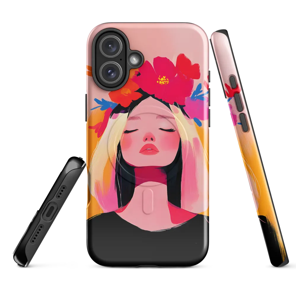 Floral Serenity | Phone Case |  16 Plus | MagSafe® Tough Case | Glossy