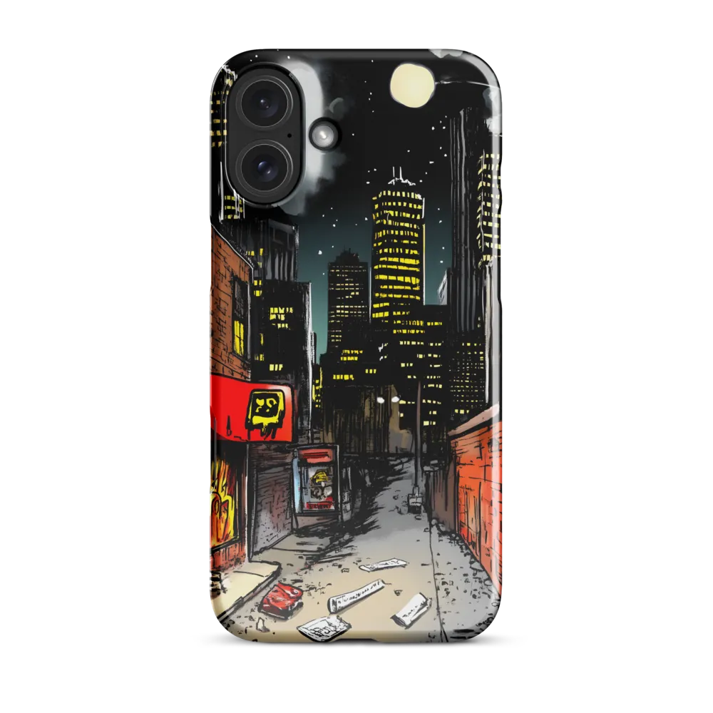Nocturnal Cityscape: The Hidden Alley | Phone Case |  16 Plus | Snap Case | Glossy