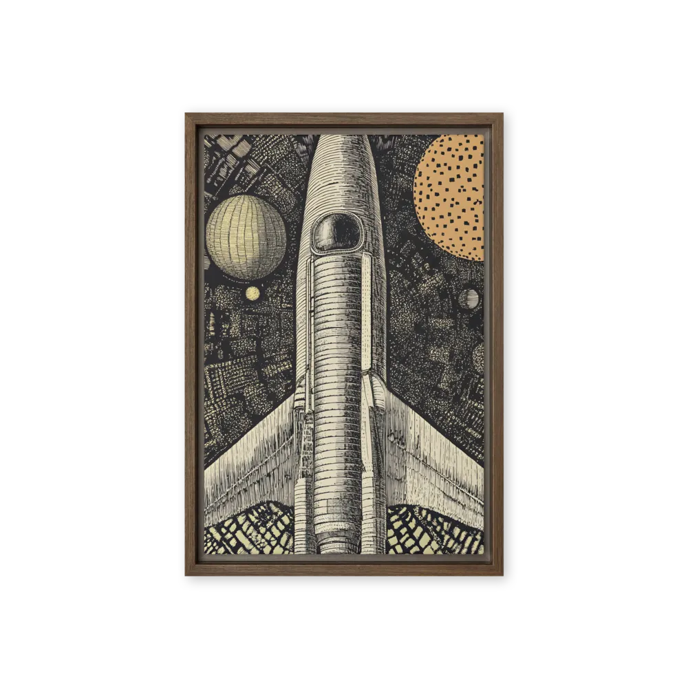 Voyage to the Unknown | Canvas with Brown Frame | 12″×18″