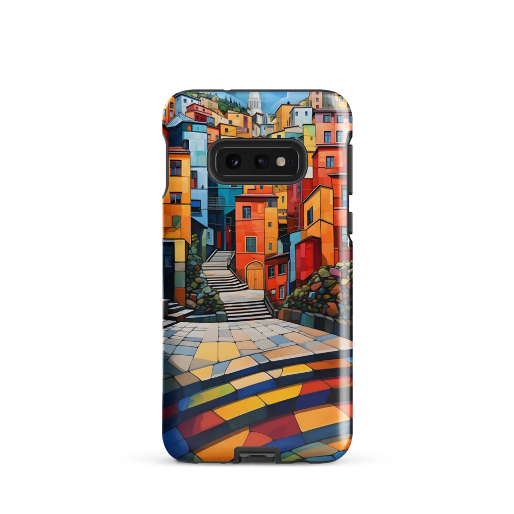 Vibrant Village: A Cubist Journey
