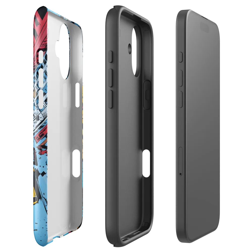 Urban Chaos: Aerial View of City Life | Phone Case |  16 Plus | Tough Case | Glossy