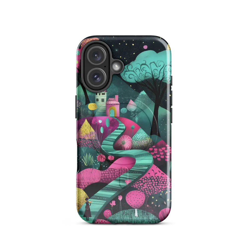 Whimsical Journey through Colorful Lands | Phone Case |  16 | MagSafe® Tough Case | Glossy