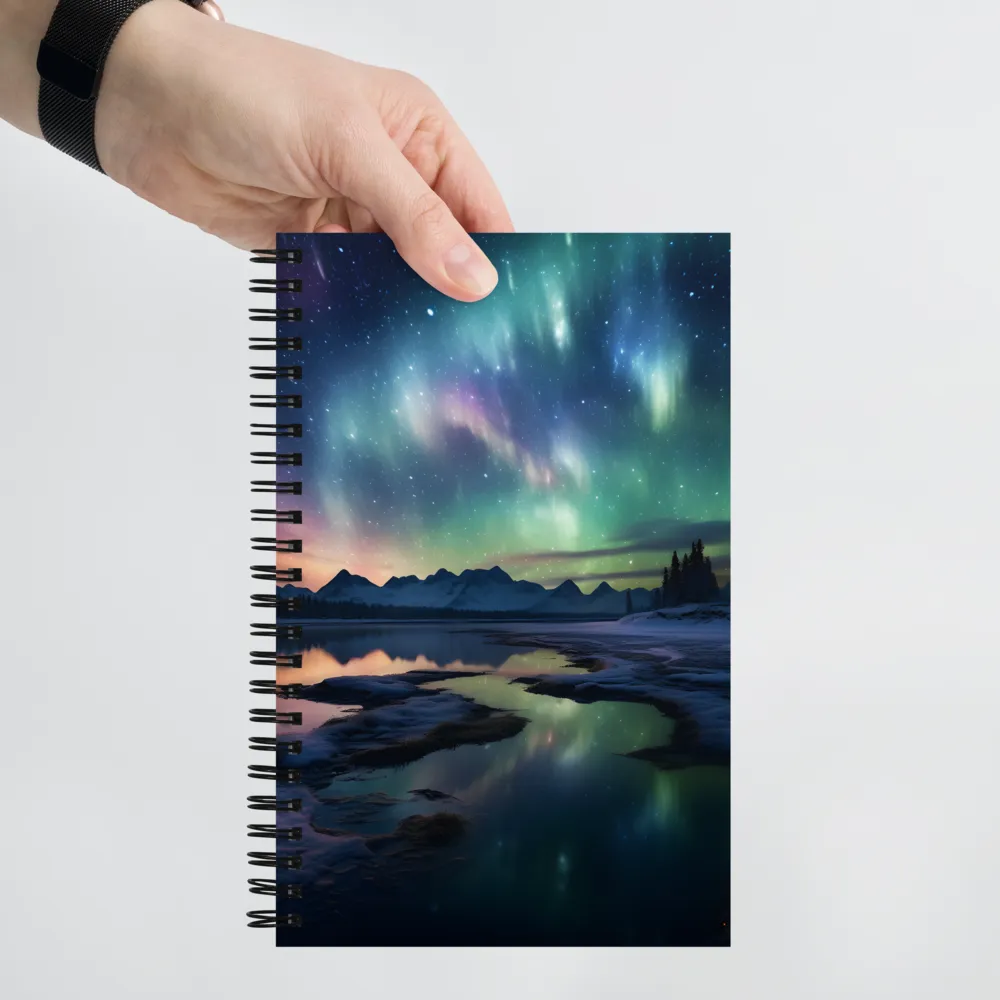 Ethereal Aurora: A Night Under the Stars | Spiral Notebook