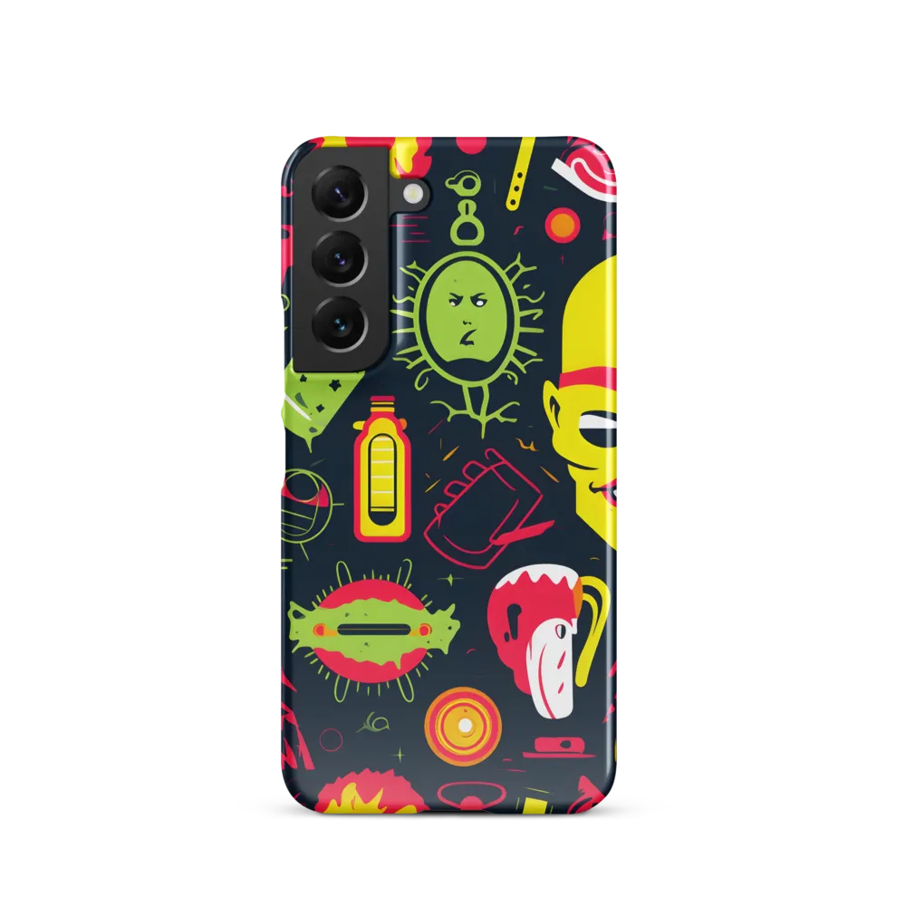 Neon Revelry: A Quirky Exploration of Modern Pop Art | Phone Case |  S22 | Snap Case | Glossy