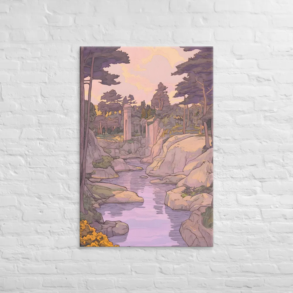 Tranquil Reverie: A Serene Landscape | Canvas | 32″×48″