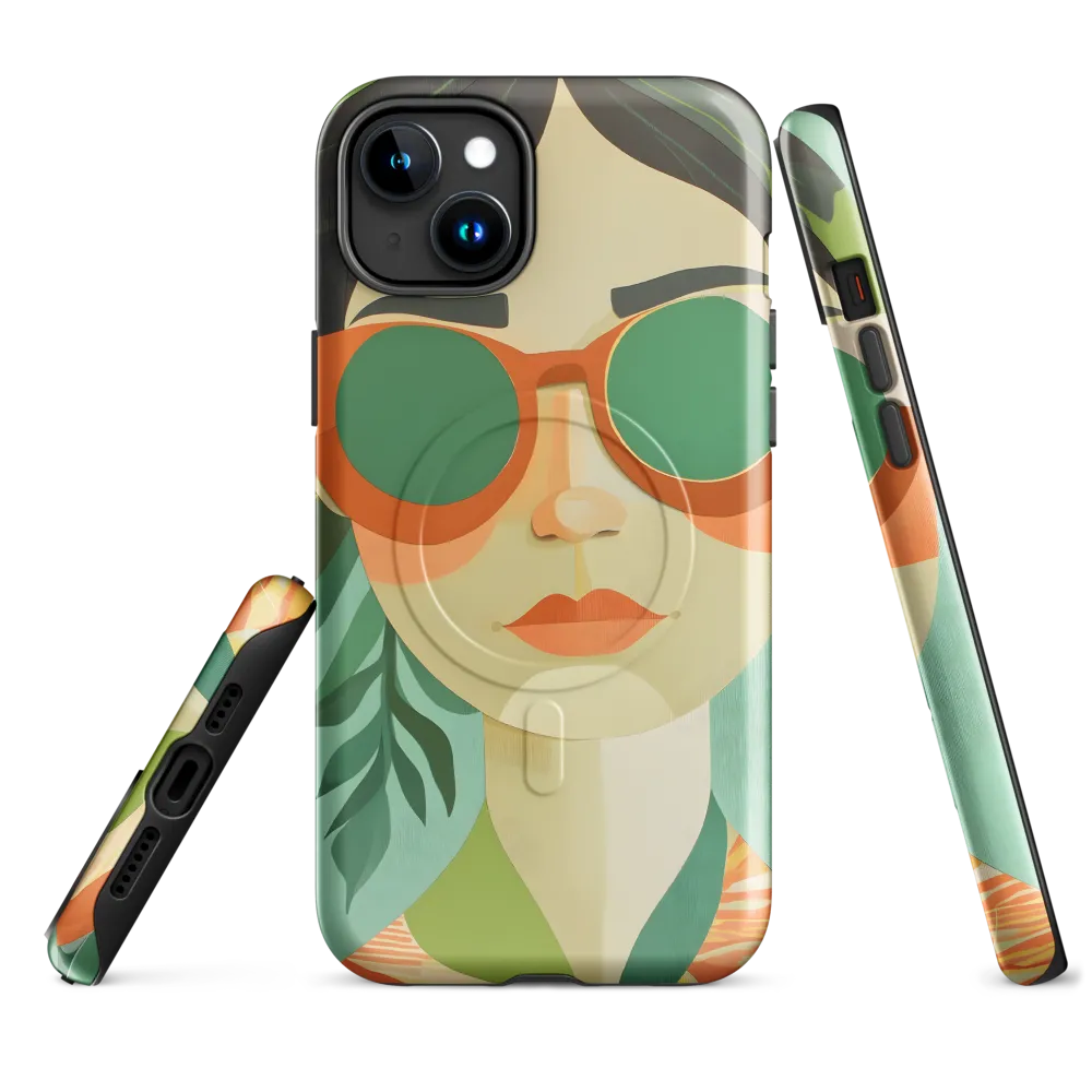Bold Serenity: A Modern Portrait | Phone Case |  15 Plus | MagSafe® Tough Case | Glossy