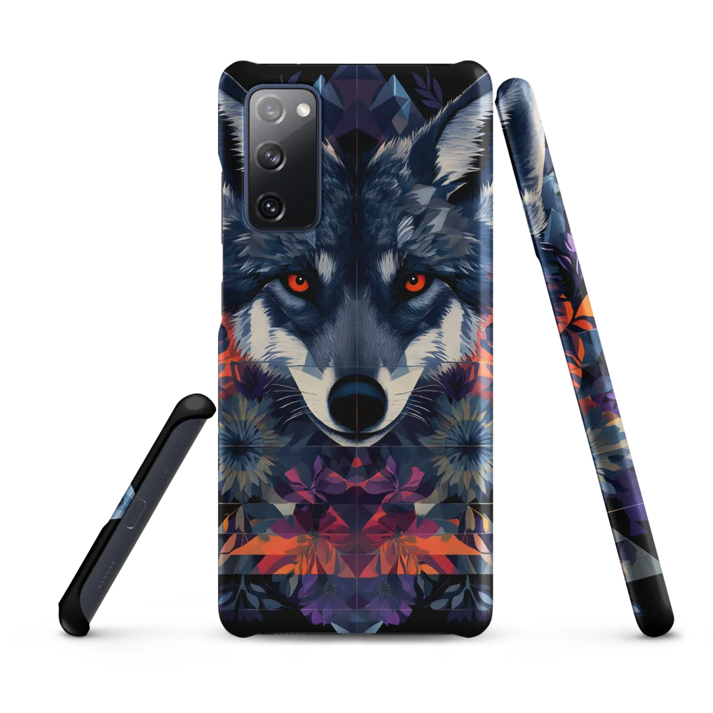 Mystical Wolf Amidst Floral Geometry