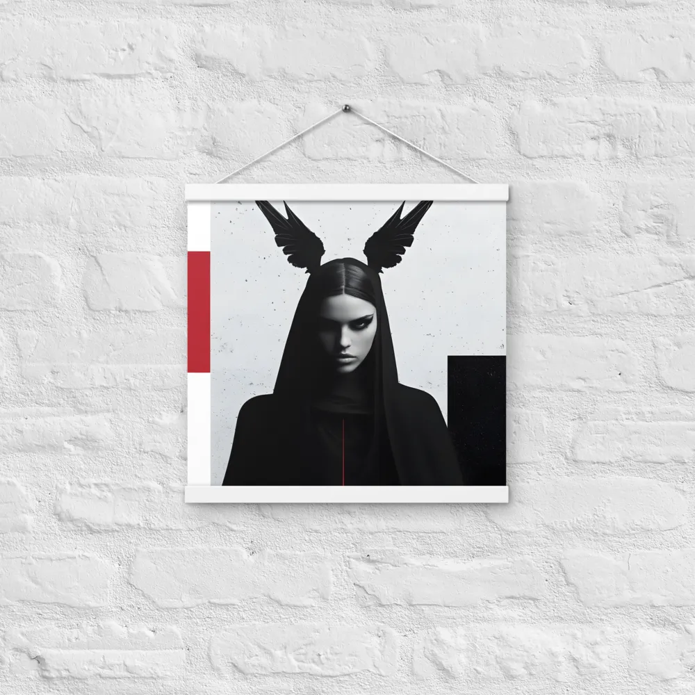 Whispers of Darkness | Poster With White Wood Hanger | 16″×16″