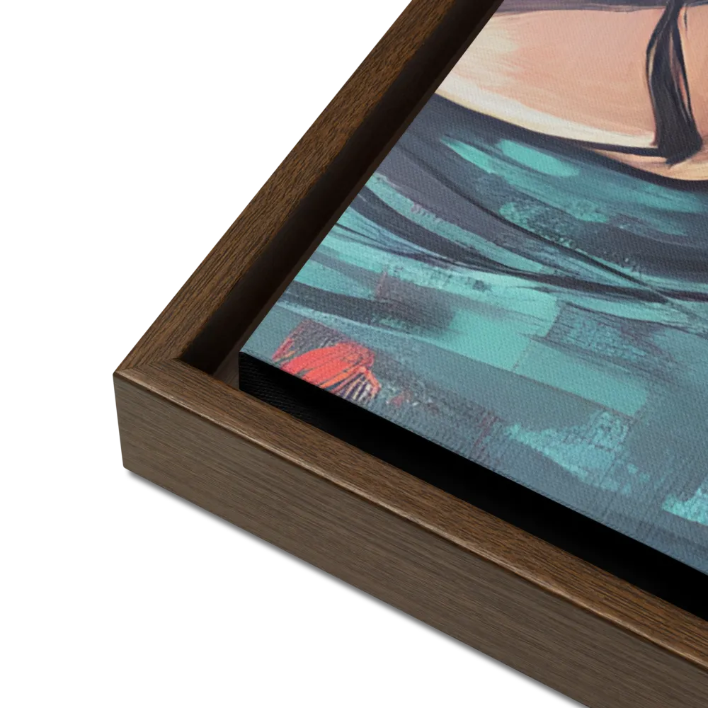 Whispers of Melancholy | Canvas with Brown Frame | 24″×36″